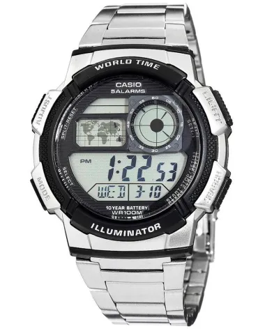 ZEGAREK MĘSKI CASIO AE-1000WD 1A (zd073h) - WORLD TIME + BOX