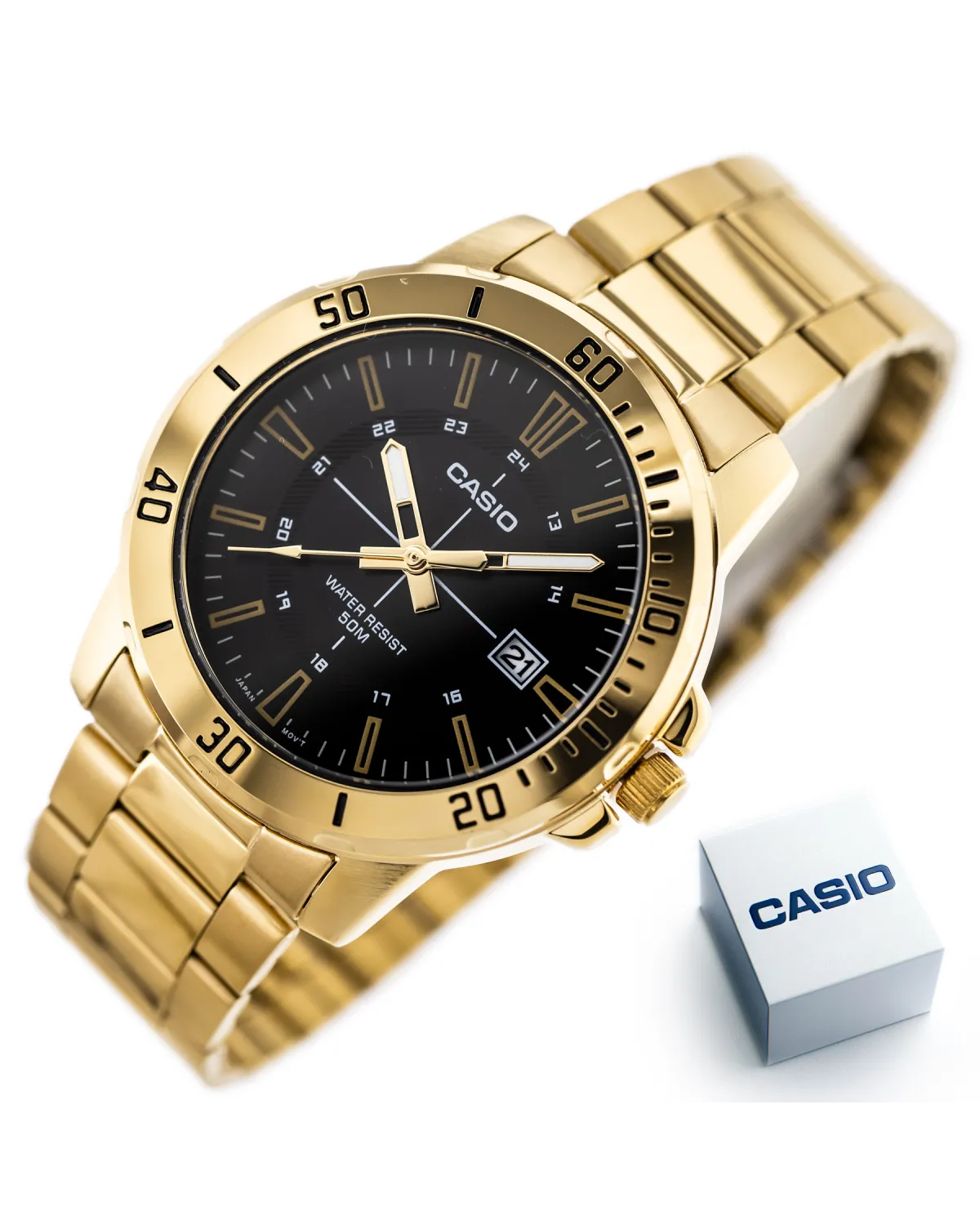ZEGAREK MĘSKI CASIO MTP-VD01G-1CVUDF (zd185d) + BOX ZEGAREK MĘSKI CASIO MTP-VD01G-1CVUDF (zd185d) + BOX