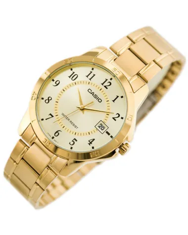 ZŁOTY ZEGAREK MĘSKI CASIO MTP-V004G-9B (zd047a) + BOX