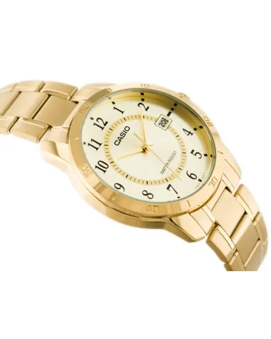 ZŁOTY ZEGAREK MĘSKI CASIO MTP-V004G-9B (zd047a) + BOX