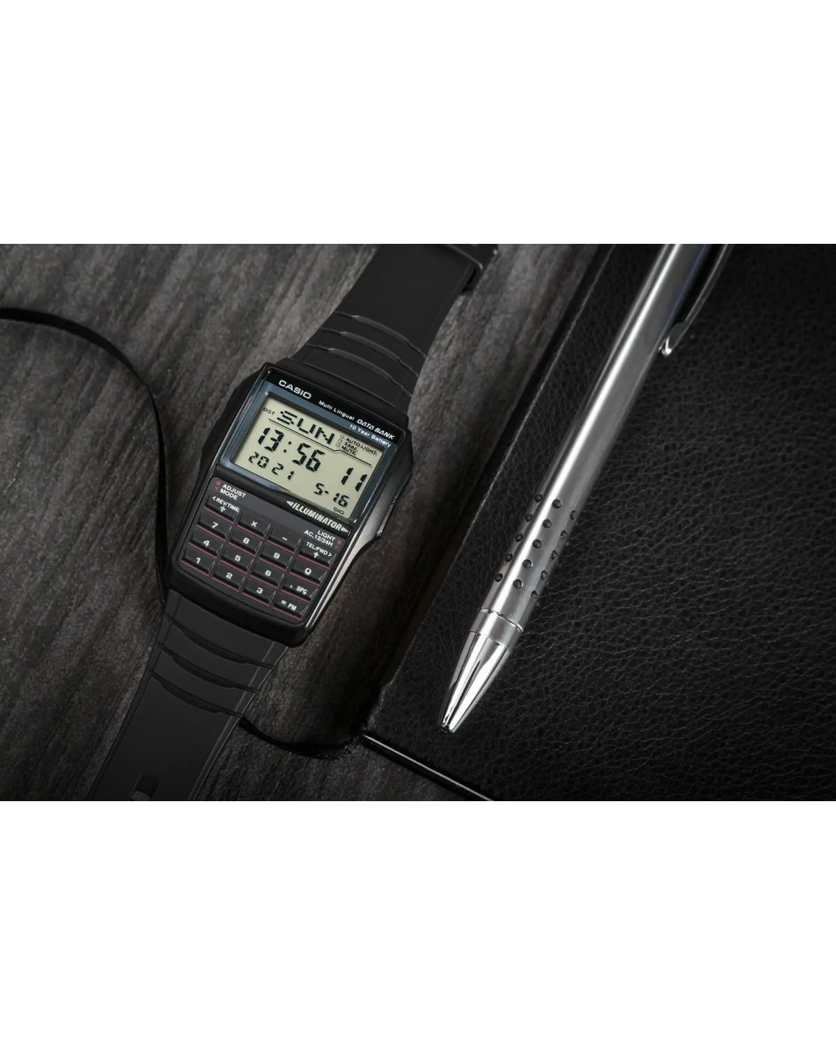 ZEGAREK MĘSKI CASIO VINTAGE DATABANK DBC-32-1A + BOX