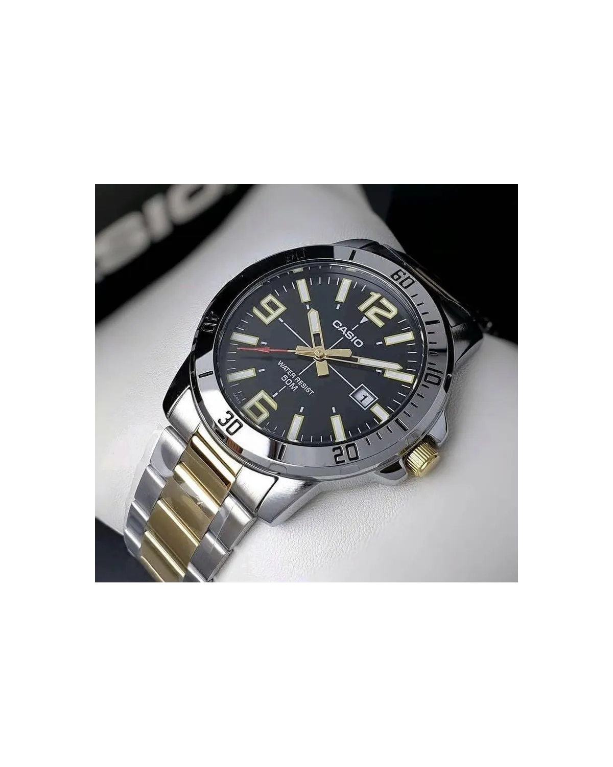 ZEGAREK MĘSKI CASIO MTP-VD01SG-1B + BOX ZEGAREK MĘSKI CASIO MTP-VD01SG-1B + BOX