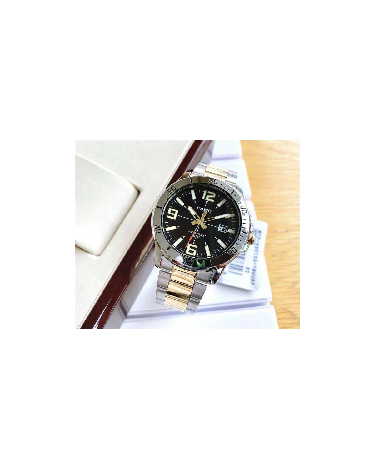 ZEGAREK MĘSKI CASIO MTP-VD01SG-1B + BOX ZEGAREK MĘSKI CASIO MTP-VD01SG-1B + BOX