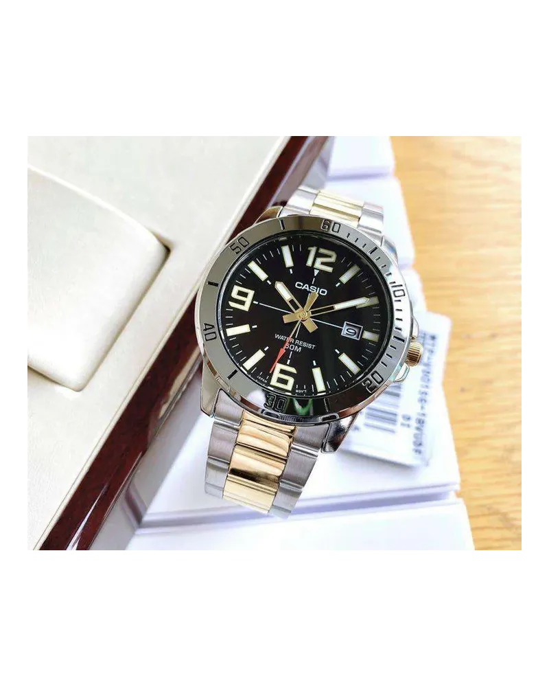 ZEGAREK MĘSKI CASIO MTP-VD01SG-1B + BOX ZEGAREK MĘSKI CASIO MTP-VD01SG-1B + BOX