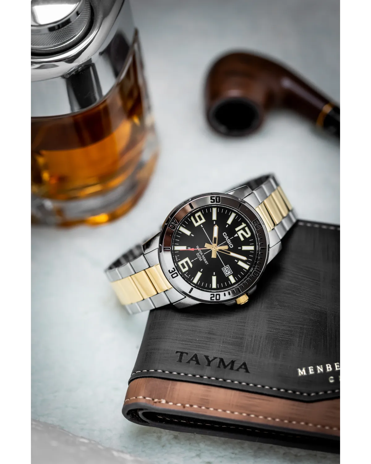 ZEGAREK MĘSKI CASIO MTP-VD01SG-1B + BOX ZEGAREK MĘSKI CASIO MTP-VD01SG-1B + BOX