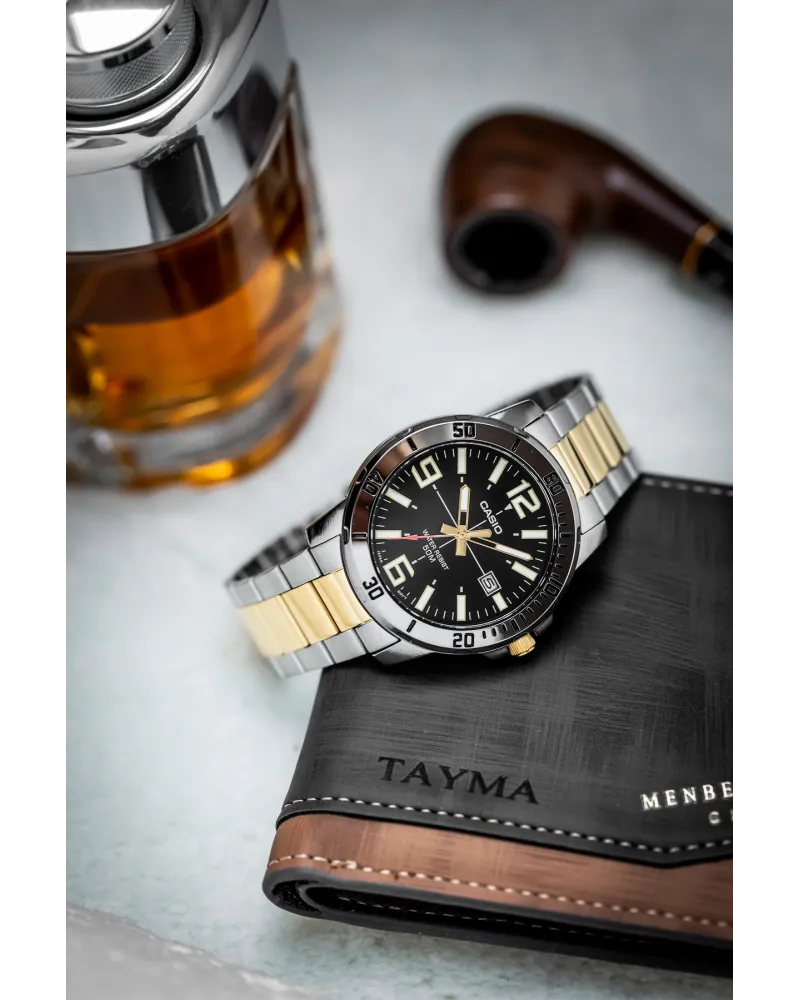 ZEGAREK MĘSKI CASIO MTP-VD01SG-1B + BOX ZEGAREK MĘSKI CASIO MTP-VD01SG-1B + BOX