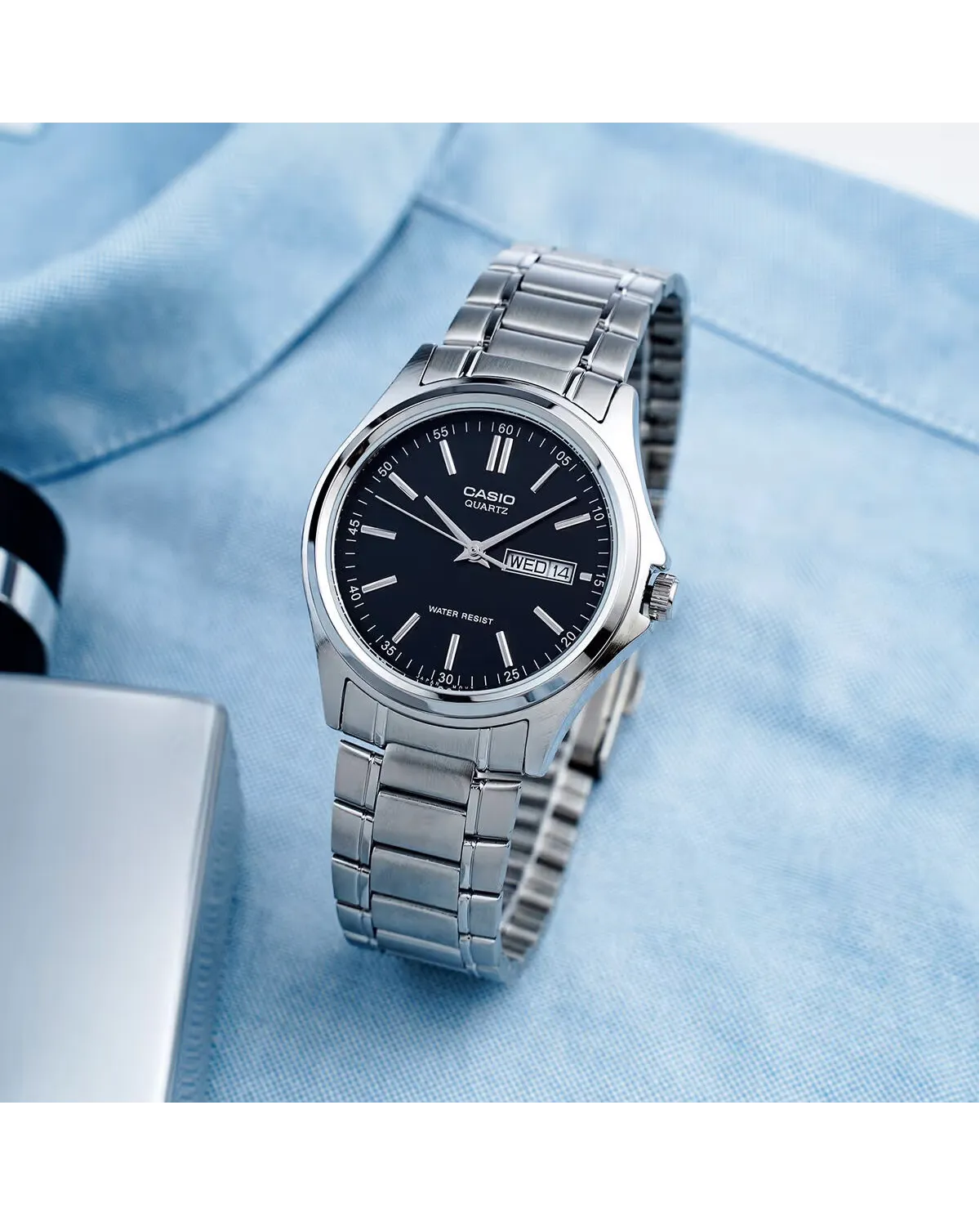 KLASYCZNY ZEGAREK MĘSKI CASIO MTP-1239D-1A - MULTIDATA + BOX KLASYCZNY ZEGAREK MĘSKI CASIO MTP-1239D-1A - MULTIDATA + BOX