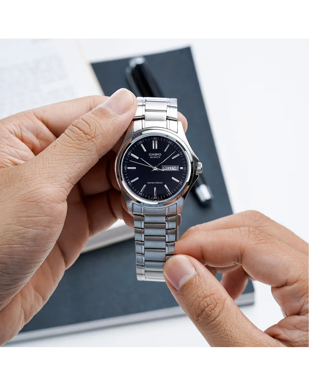 KLASYCZNY ZEGAREK MĘSKI CASIO MTP-1239D-1A - MULTIDATA + BOX KLASYCZNY ZEGAREK MĘSKI CASIO MTP-1239D-1A - MULTIDATA + BOX