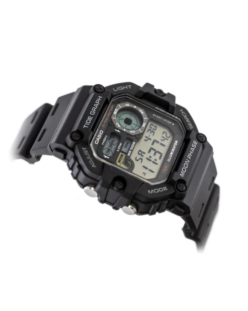 ZEGAREK MĘSKI CASIO Digital Moonphase WS-1700H-1AV + BOX
