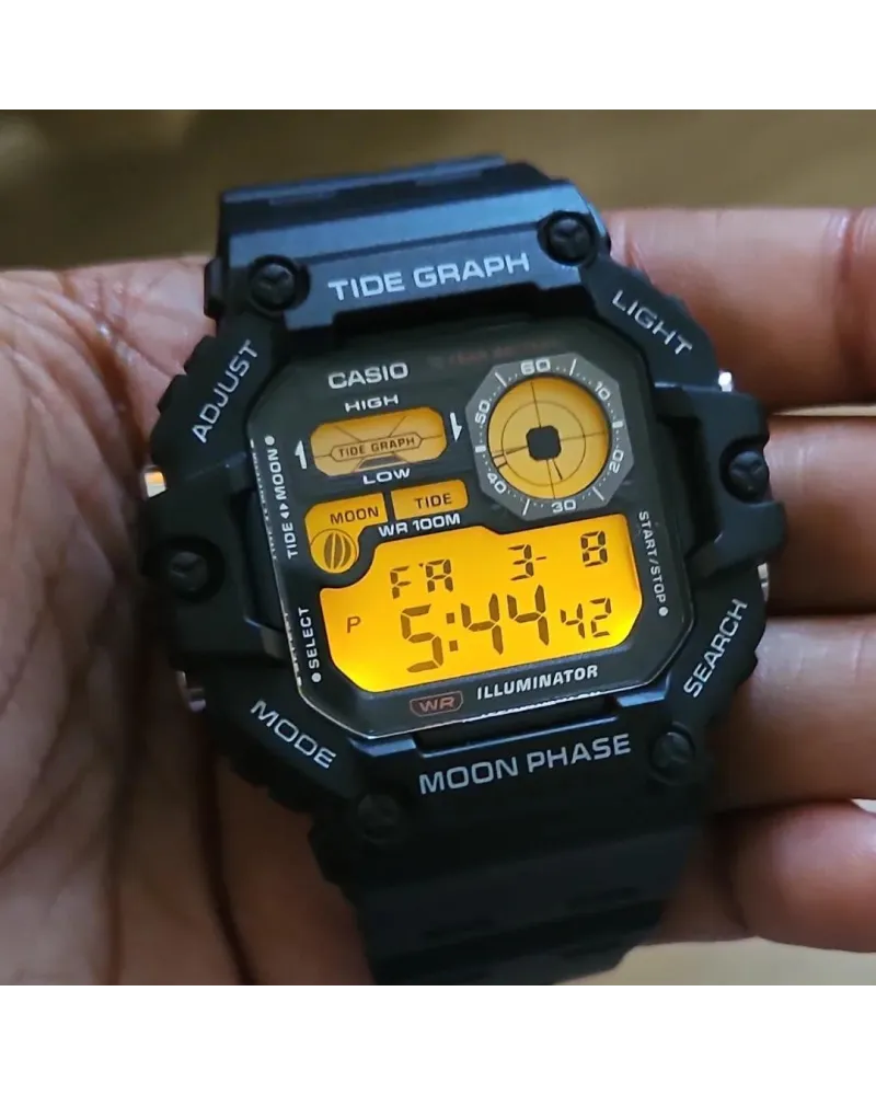 ZEGAREK MĘSKI CASIO Digital Moonphase WS-1700H-1AV + BOX