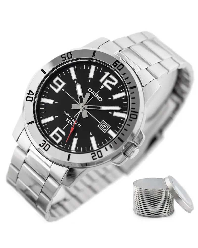 ZEGAREK MĘSKI CASIO MTP-VD01D-1BV + BOX