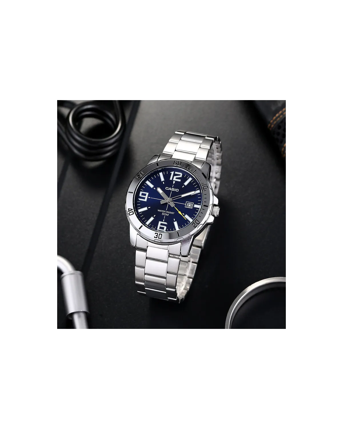 ZEGAREK MĘSKI CASIO MTP-VD01D-2B (zd175a) + BOX ZEGAREK MĘSKI CASIO MTP-VD01D-2B (zd175a) + BOX