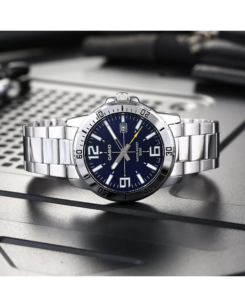 ZEGAREK MĘSKI CASIO MTP-VD01D-2B (zd175a) + BOX ZEGAREK MĘSKI CASIO MTP-VD01D-2B (zd175a) + BOX