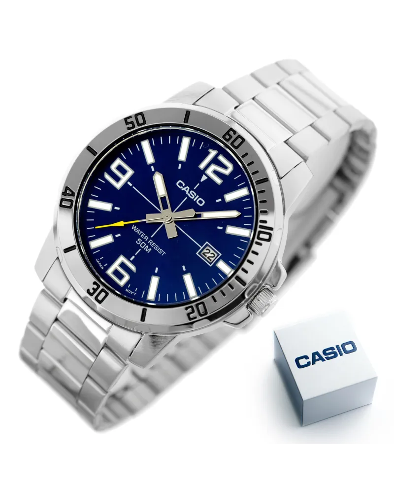 ZEGAREK MĘSKI CASIO MTP-VD01D-2B (zd175a) + BOX ZEGAREK MĘSKI CASIO MTP-VD01D-2B (zd175a) + BOX