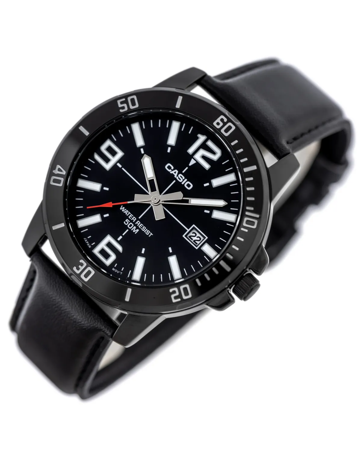 ZEGAREK MĘSKI CASIO MTP-VD01BL-1B (zd169d) + BOX