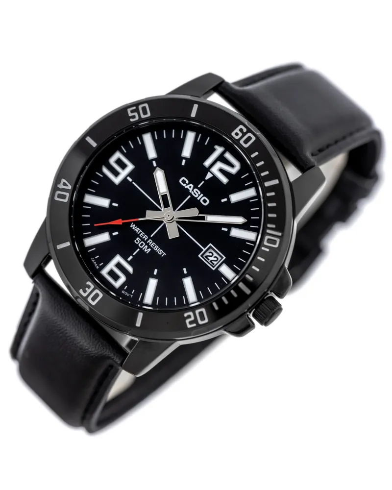 ZEGAREK MĘSKI CASIO MTP-VD01BL-1B (zd169d) + BOX