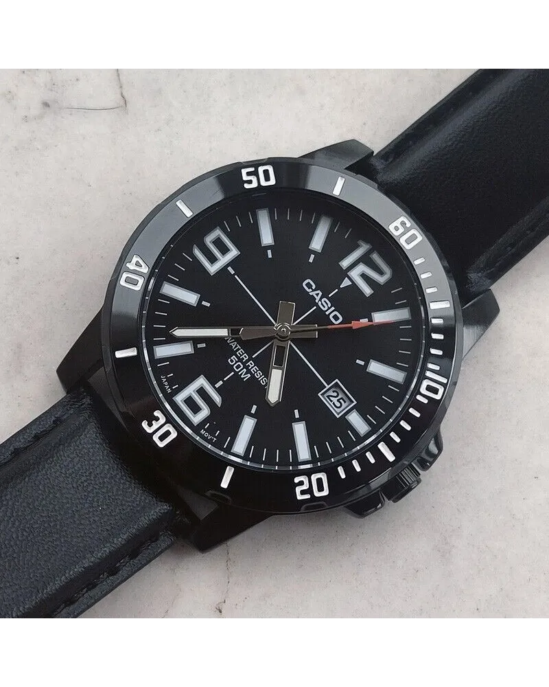 ZEGAREK MĘSKI CASIO MTP-VD01BL-1B (zd169d) + BOX
