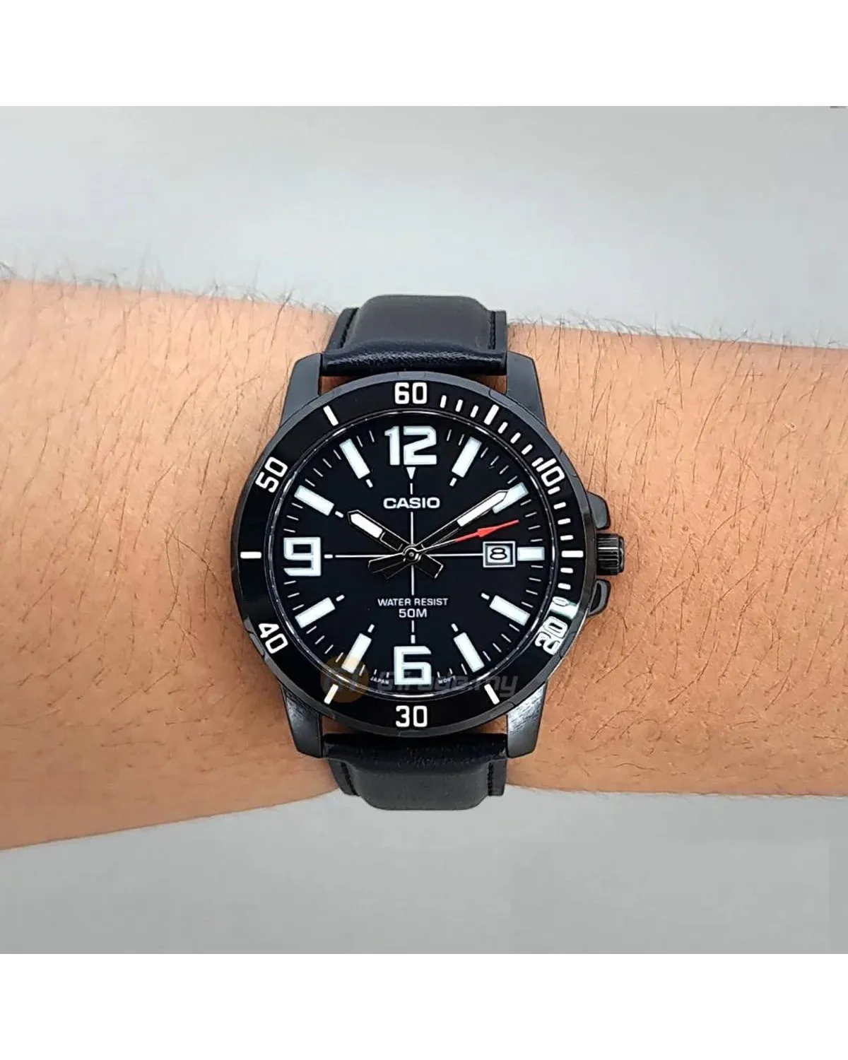 ZEGAREK MĘSKI CASIO MTP-VD01BL-1B (zd169d) + BOX