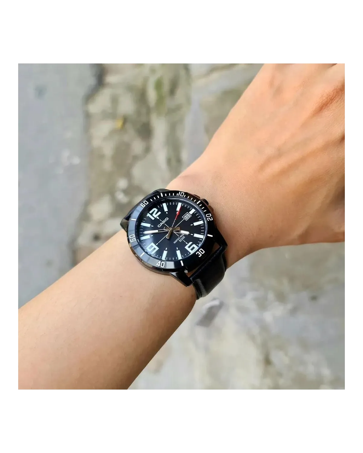 ZEGAREK MĘSKI CASIO MTP-VD01BL-1B (zd169d) + BOX