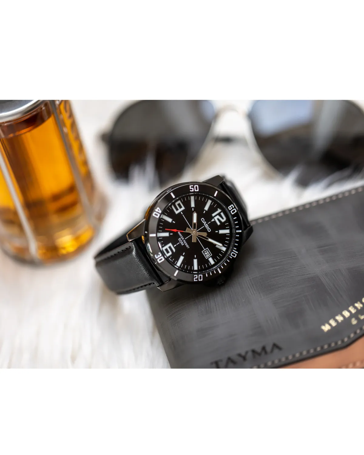 ZEGAREK MĘSKI CASIO MTP-VD01BL-1B (zd169d) + BOX