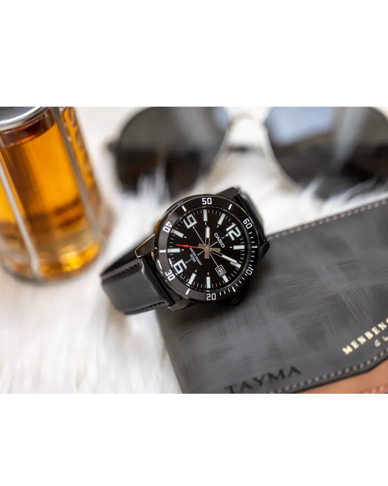 ZEGAREK MĘSKI CASIO MTP-VD01BL-1B (zd169d) + BOX