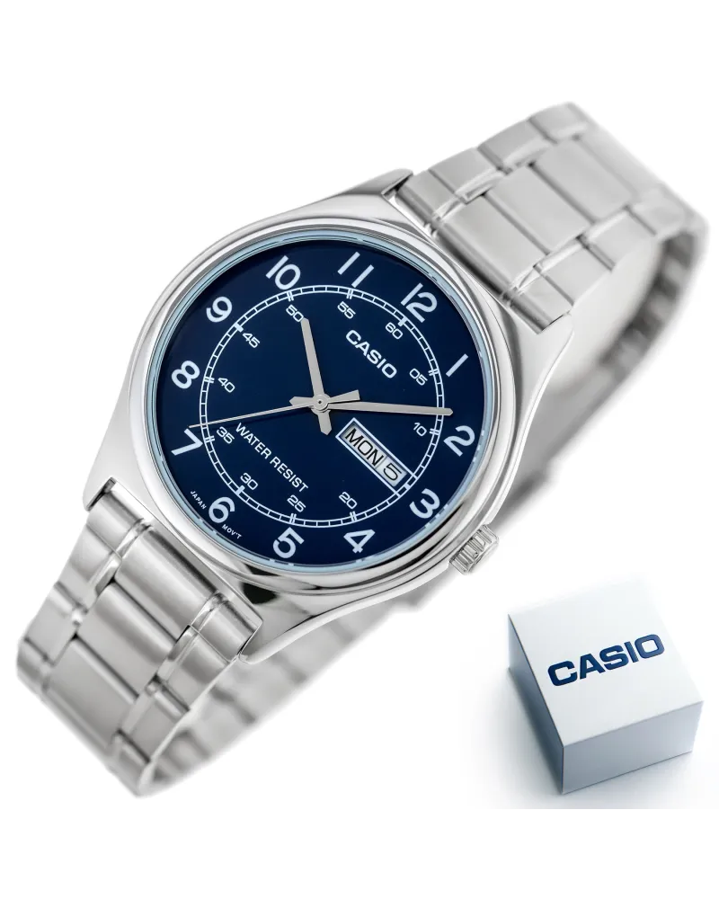 Zegarek Męski Casio MTP-V006D-2B + BOX Zegarek Męski Casio MTP-V006D-2B + BOX