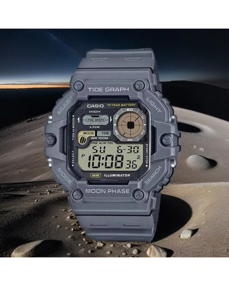 ZEGAREK MĘSKI CASIO Digital Moonphase WS-1700H-8AV + BOX