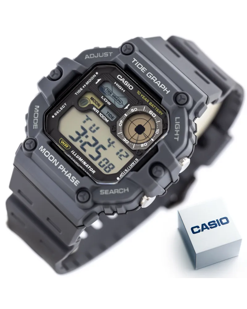 ZEGAREK MĘSKI CASIO Digital Moonphase WS-1700H-8AV + BOX