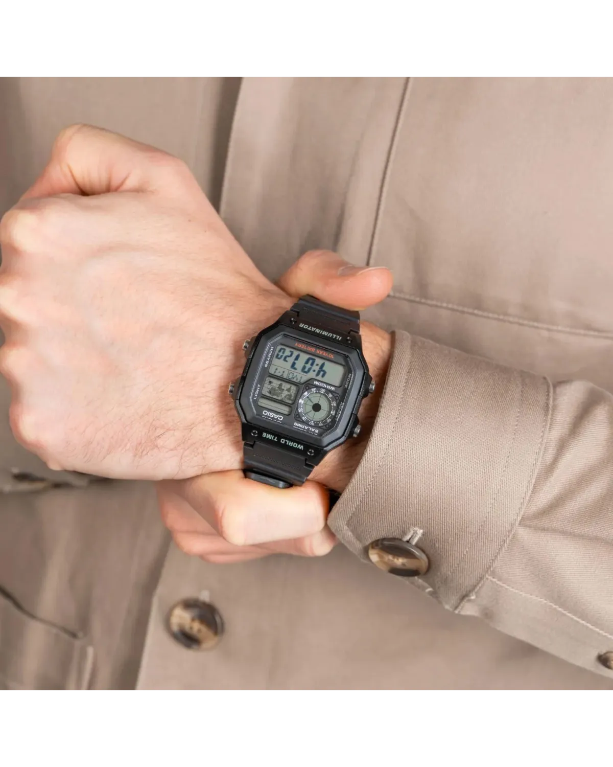 ZEGAREK MĘSKI CASIO AE-1200WH-1AVCF (zd146a) + BOX