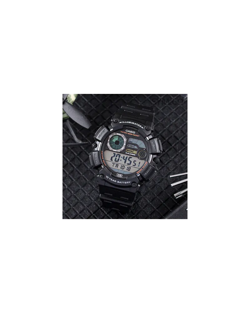 ZEGAREK MĘSKI CASIO Digital Moonphase WS-1500H-1A + BOX ZEGAREK MĘSKI CASIO Digital Moonphase WS-1500H-1A + BOX