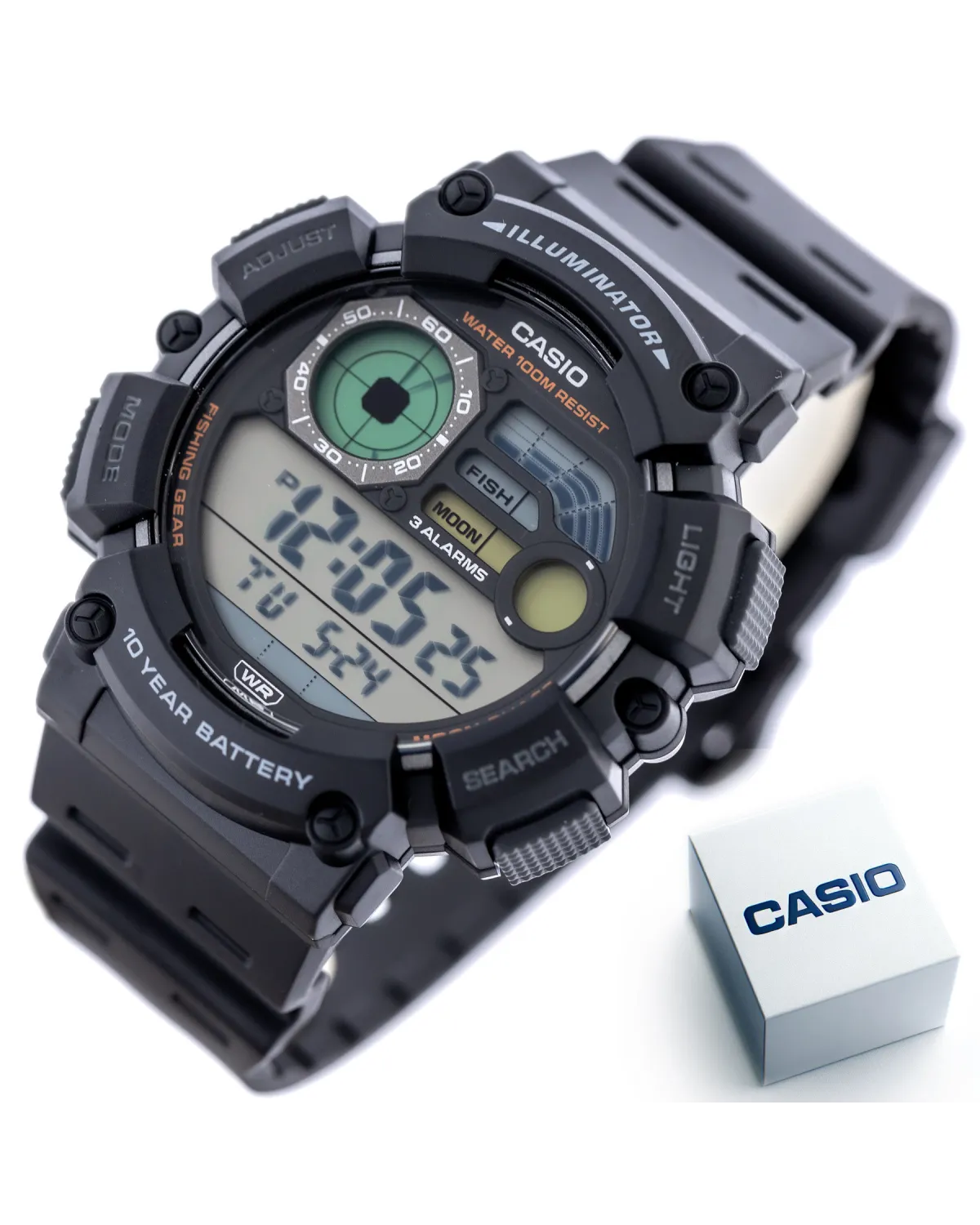 ZEGAREK MĘSKI CASIO Digital Moonphase WS-1500H-1A + BOX ZEGAREK MĘSKI CASIO Digital Moonphase WS-1500H-1A + BOX