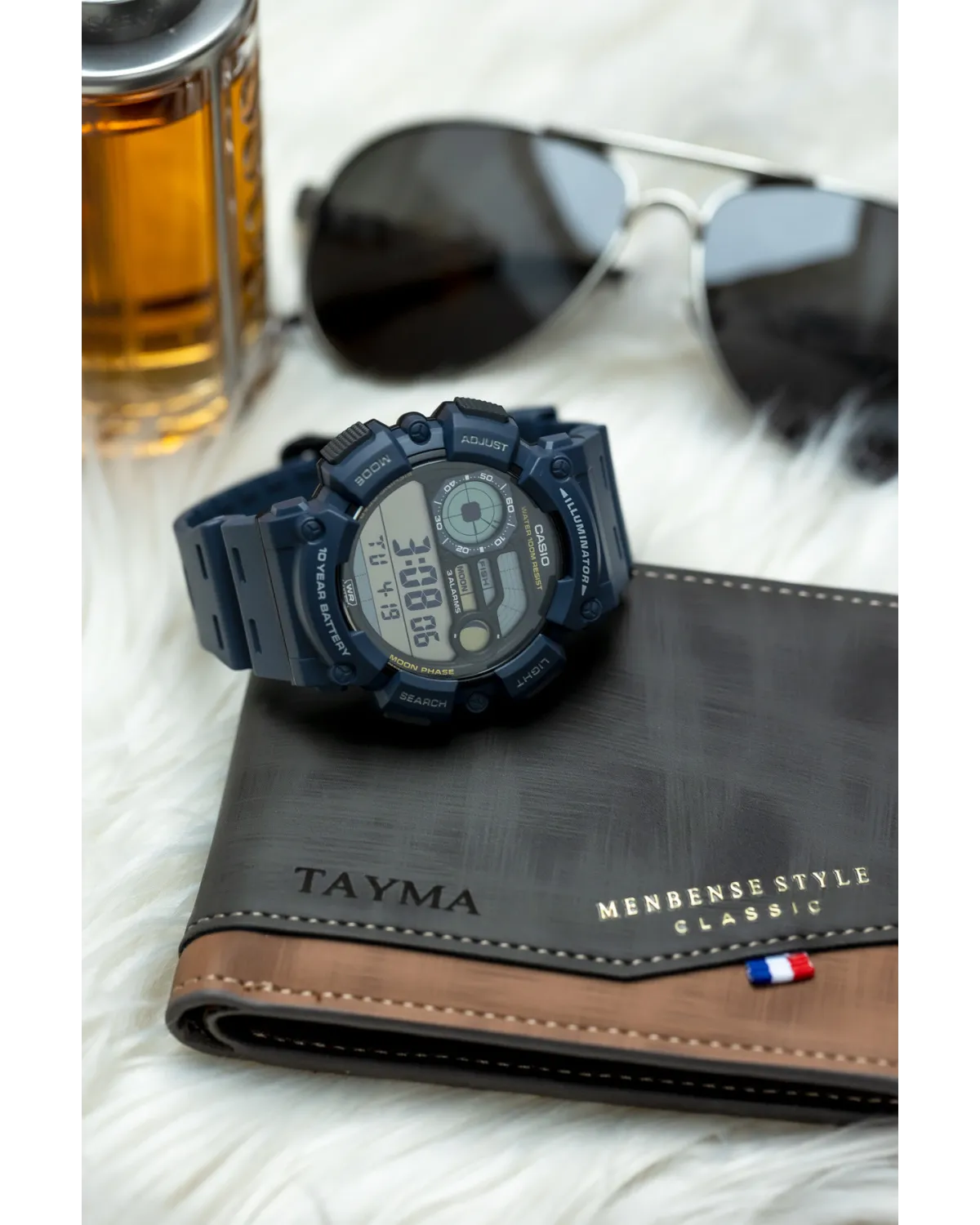 ZEGAREK MĘSKI CASIO Digital Moonphase WS-1500H-2AVEF + BOX ZEGAREK MĘSKI CASIO Digital Moonphase WS-1500H-2AVEF + BOX