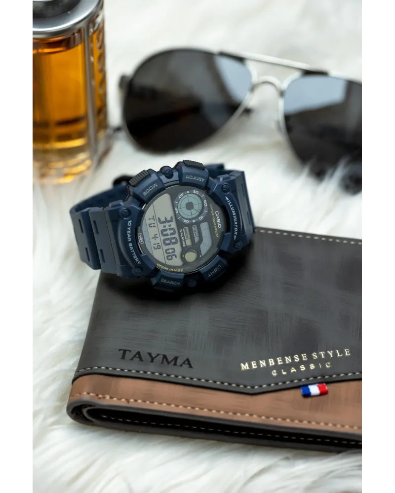 ZEGAREK MĘSKI CASIO Digital Moonphase WS-1500H-2AVEF + BOX ZEGAREK MĘSKI CASIO Digital Moonphase WS-1500H-2AVEF + BOX