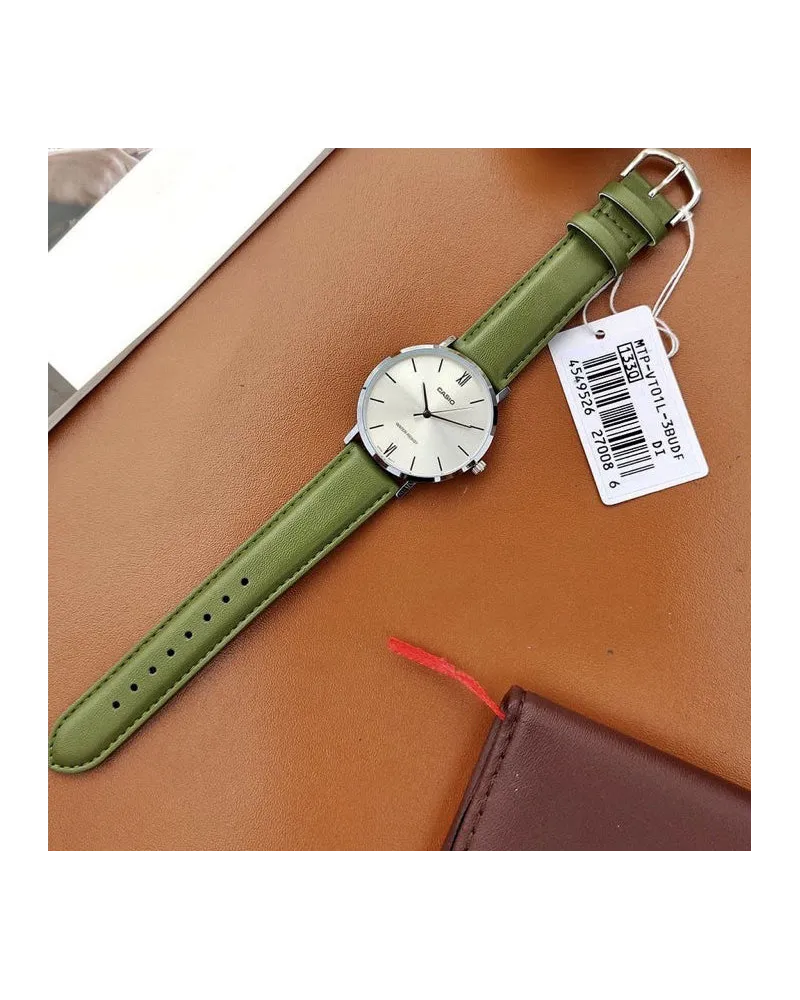 ZEGAREK MĘSKI CASIO MTP-VT01L-3B + BOX ZEGAREK MĘSKI CASIO MTP-VT01L-3B + BOX