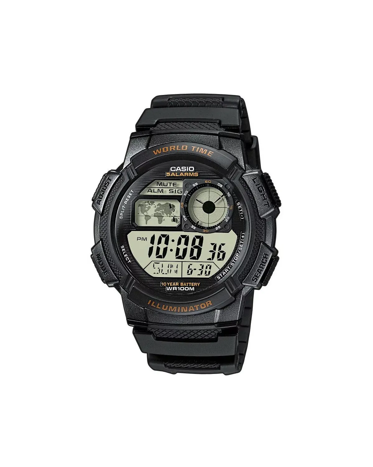 ZEGAREK MĘSKI CASIO AE-1000W-1AV - WORLD TIME + BOX