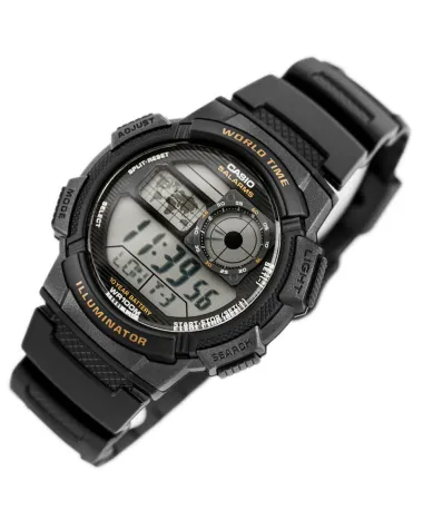 ZEGAREK MĘSKI CASIO AE-1000W-1AV - WORLD TIME + BOX
