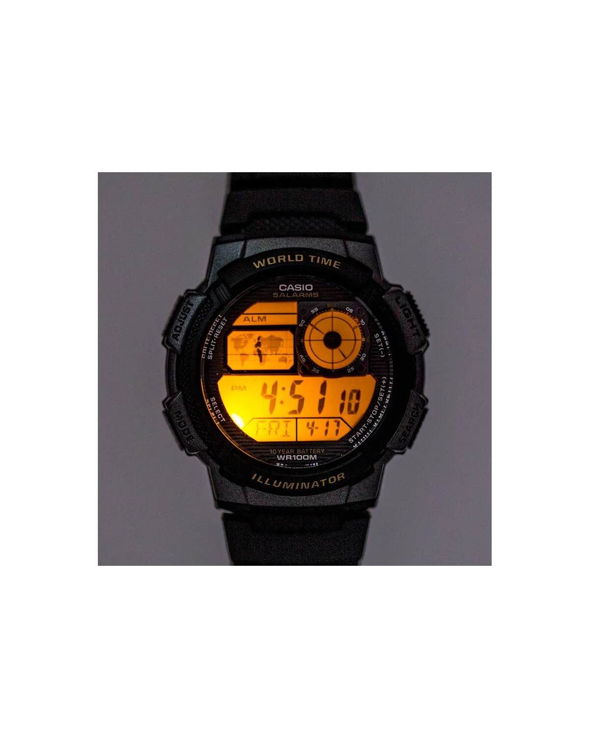 ZEGAREK MĘSKI CASIO AE-1000W-1AV - WORLD TIME + BOX