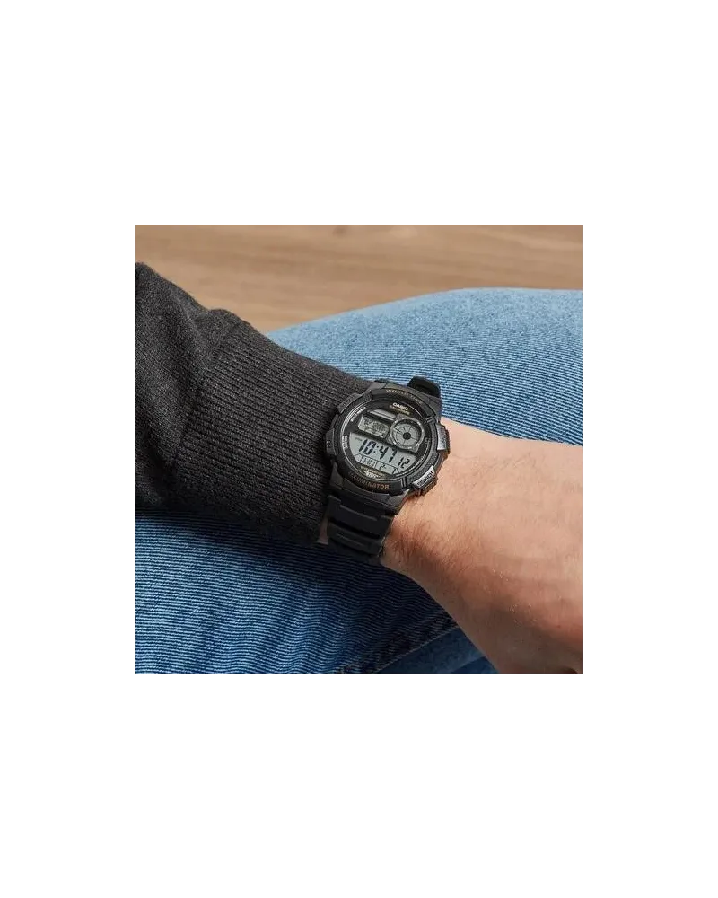 ZEGAREK MĘSKI CASIO AE-1000W-1AV - WORLD TIME + BOX