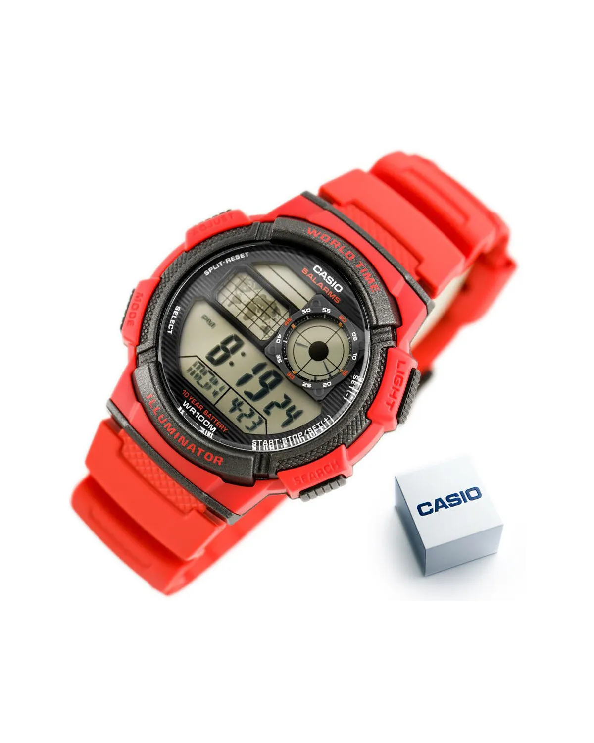 ZEGAREK MĘSKI CASIO AE-1000W 4AV (zd073c) - WORLD TIME + BOX ZEGAREK MĘSKI CASIO AE-1000W 4AV (zd073c) - WORLD TIME + BOX