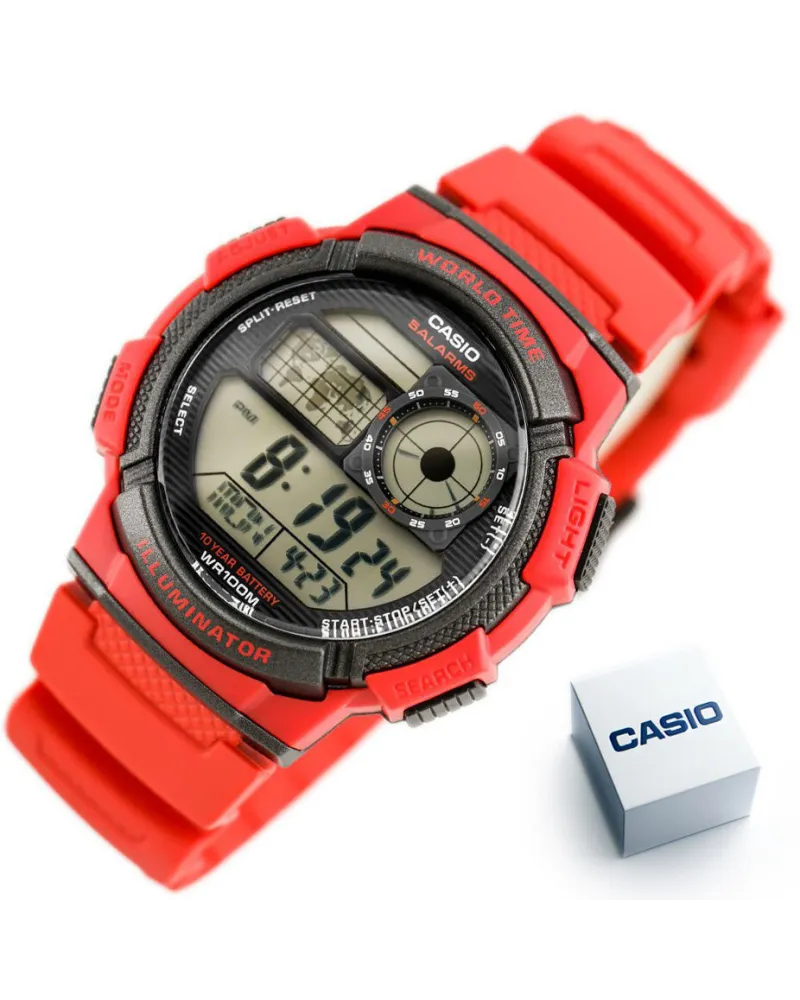 ZEGAREK MĘSKI CASIO AE-1000W 4AV (zd073c) - WORLD TIME + BOX ZEGAREK MĘSKI CASIO AE-1000W 4AV (zd073c) - WORLD TIME + BOX