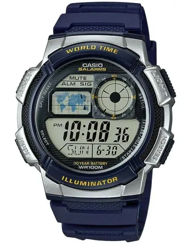 ZEGAREK MĘSKI CASIO AE-1000W 2AV (zd073e) - WORLD TIME + BOX