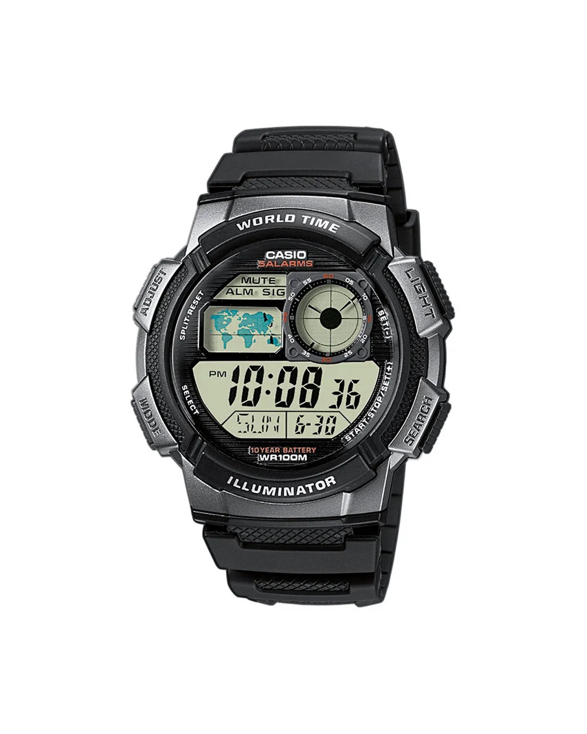 ZEGAREK MĘSKI CASIO AE-1000W 1BVDF (zd073g) - WORLD TIME + BOX ZEGAREK MĘSKI CASIO AE-1000W 1BVDF (zd073g) - WORLD TIME + BOX