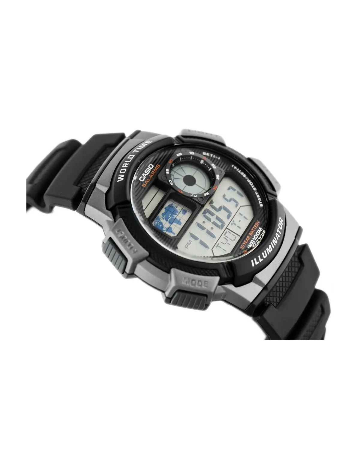 ZEGAREK MĘSKI CASIO AE-1000W 1BVDF (zd073g) - WORLD TIME + BOX ZEGAREK MĘSKI CASIO AE-1000W 1BVDF (zd073g) - WORLD TIME + BOX