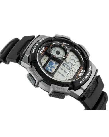 ZEGAREK MĘSKI CASIO AE-1000W 1BVDF (zd073g) - WORLD TIME + BOX ZEGAREK MĘSKI CASIO AE-1000W 1BVDF (zd073g) - WORLD TIME + BOX
