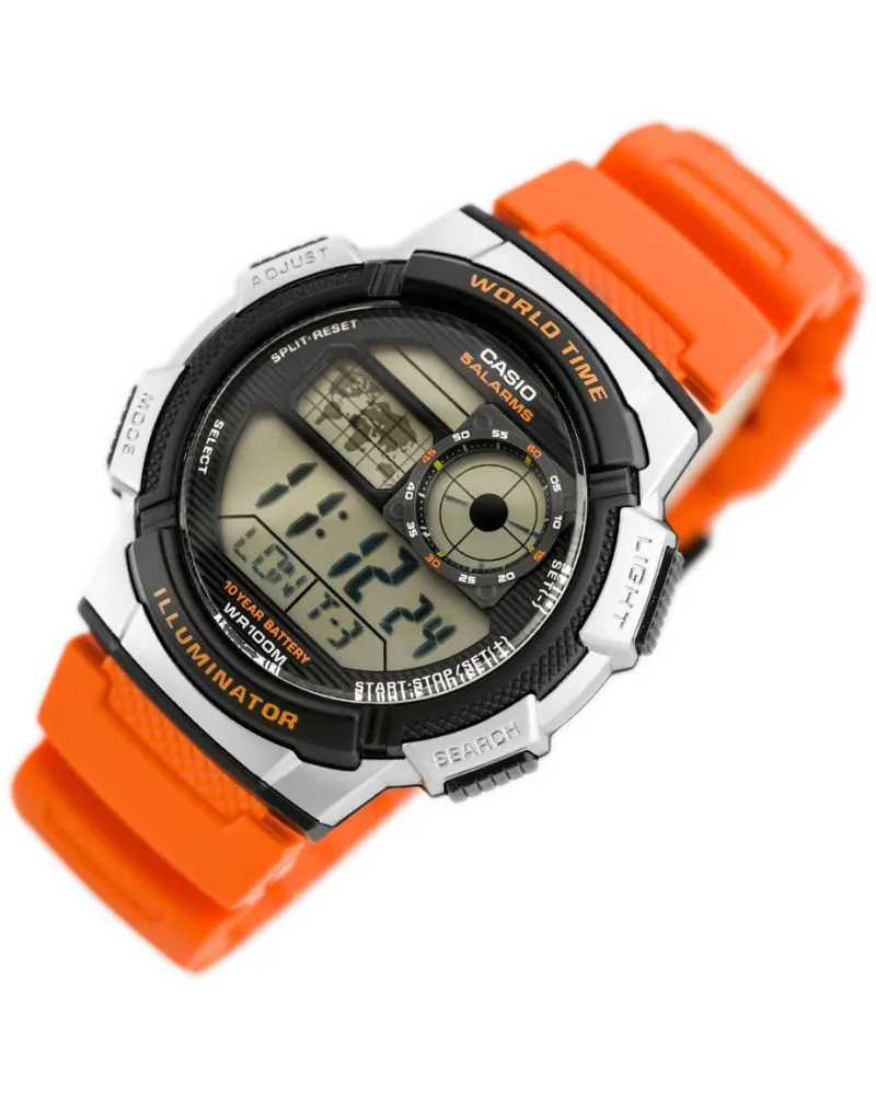 ZEGAREK MĘSKI CASIO AE-1000W 4BV (zd073d) - WORLD TIME + BOX