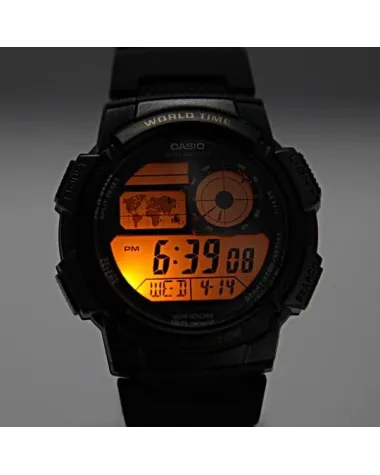 ZEGAREK MĘSKI CASIO AE-1000W 4BV (zd073d) - WORLD TIME + BOX