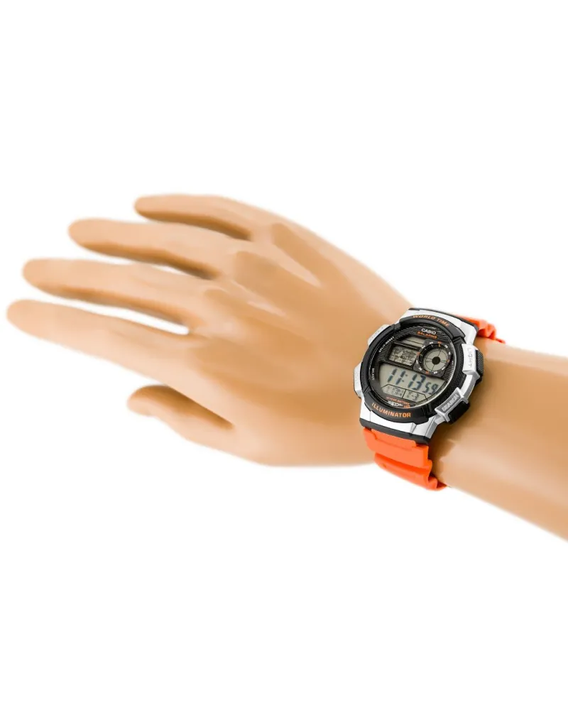 ZEGAREK MĘSKI CASIO AE-1000W 4BV (zd073d) - WORLD TIME + BOX