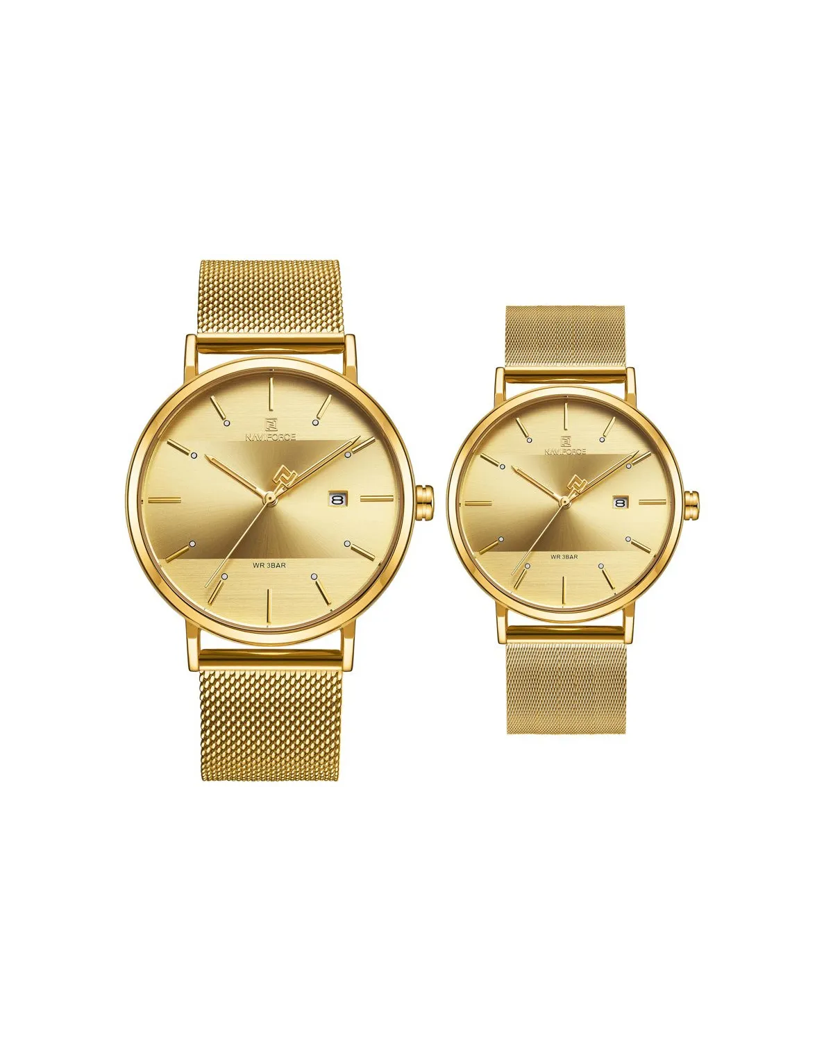 KOMPLET PREZENTOWY 2 ZEGARKÓW (MĘSKI I DAMSKI) NAVIFORCE - NF3008G+L (zn113c)