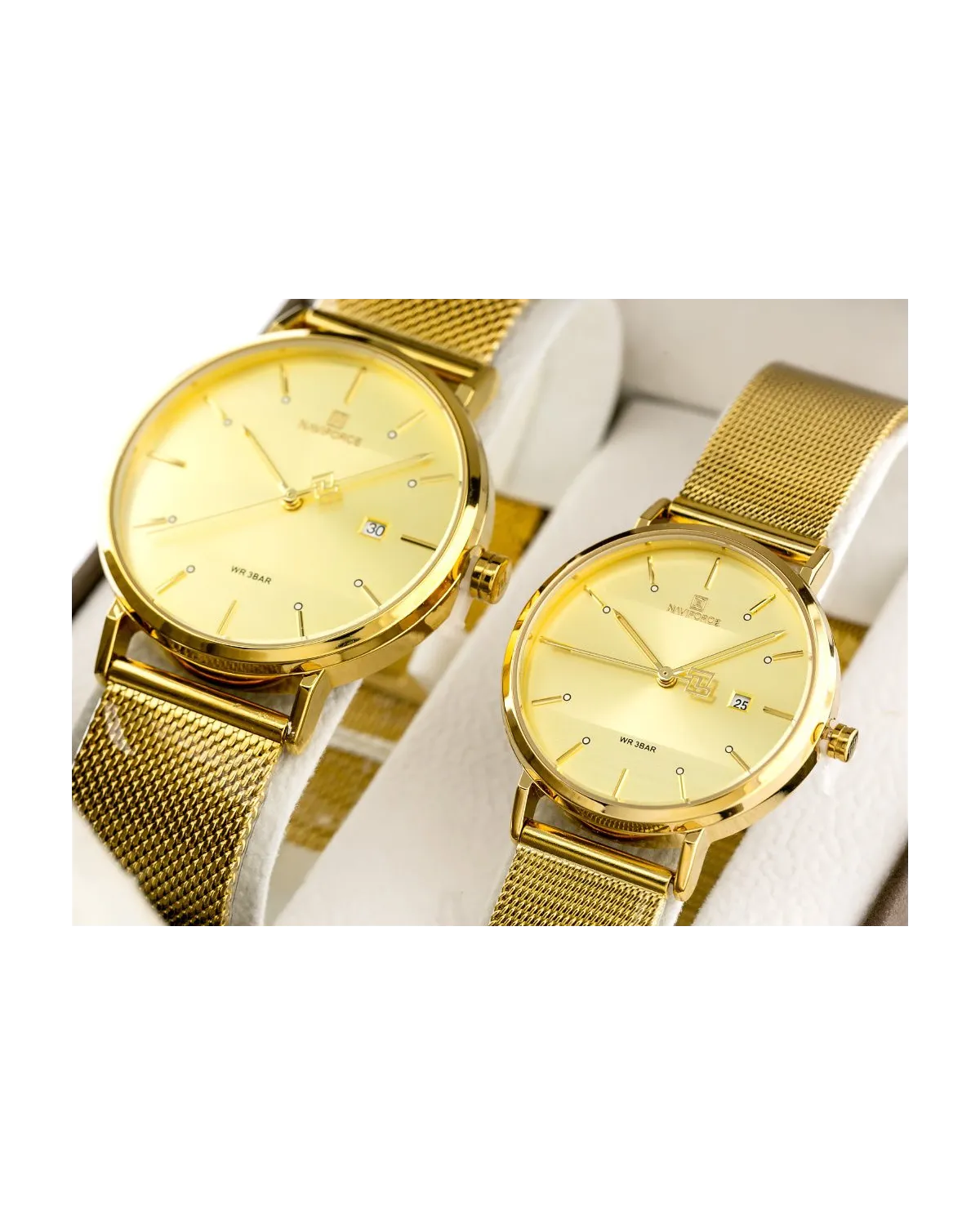 KOMPLET PREZENTOWY 2 ZEGARKÓW (MĘSKI I DAMSKI) NAVIFORCE - NF3008G+L (zn113c)