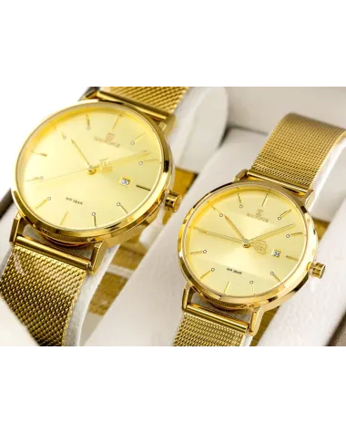 KOMPLET PREZENTOWY 2 ZEGARKÓW (MĘSKI I DAMSKI) NAVIFORCE - NF3008G+L (zn113c)